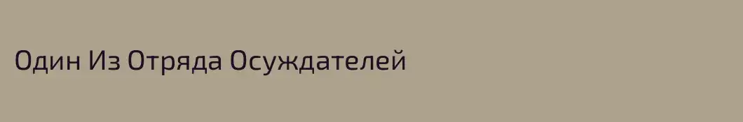 Один Из Отряда Осуждателей